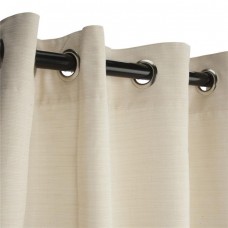 Hammock Source CUR96PLGRSN 50 x 96 in. Sunbrella Outdoor Curtain with Nickel Plated Grommets&#44; Dupione Pearl   